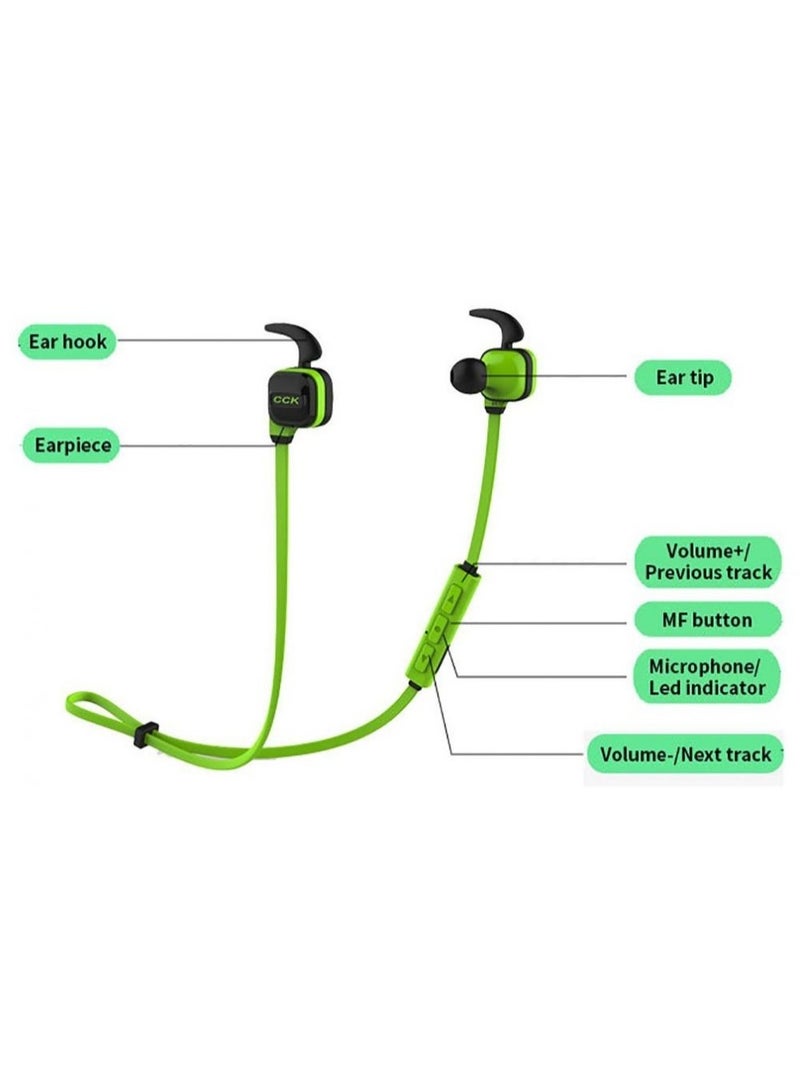 CCK KS-Sports Over-ear Wireless Bluetooth Headphones  - Green - Image 2